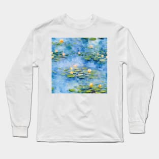 Monet Style Water Lilies 3 Long Sleeve T-Shirt